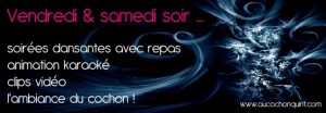 Lire la suite à propos de l’article Repas soirées dansantes tous les vendredis et samedis soir et dimanche midi !
