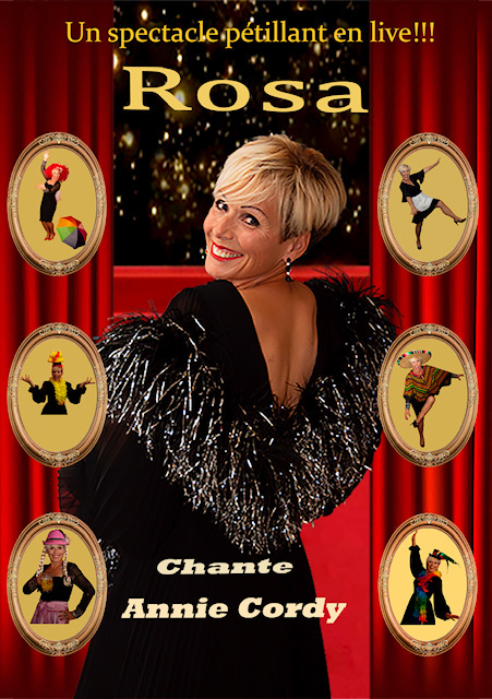 Dimanche 03 mars 2024 / anniversaire du cochon qui rit 18 ans / repas spectacle ROSA chante Annie CORDY