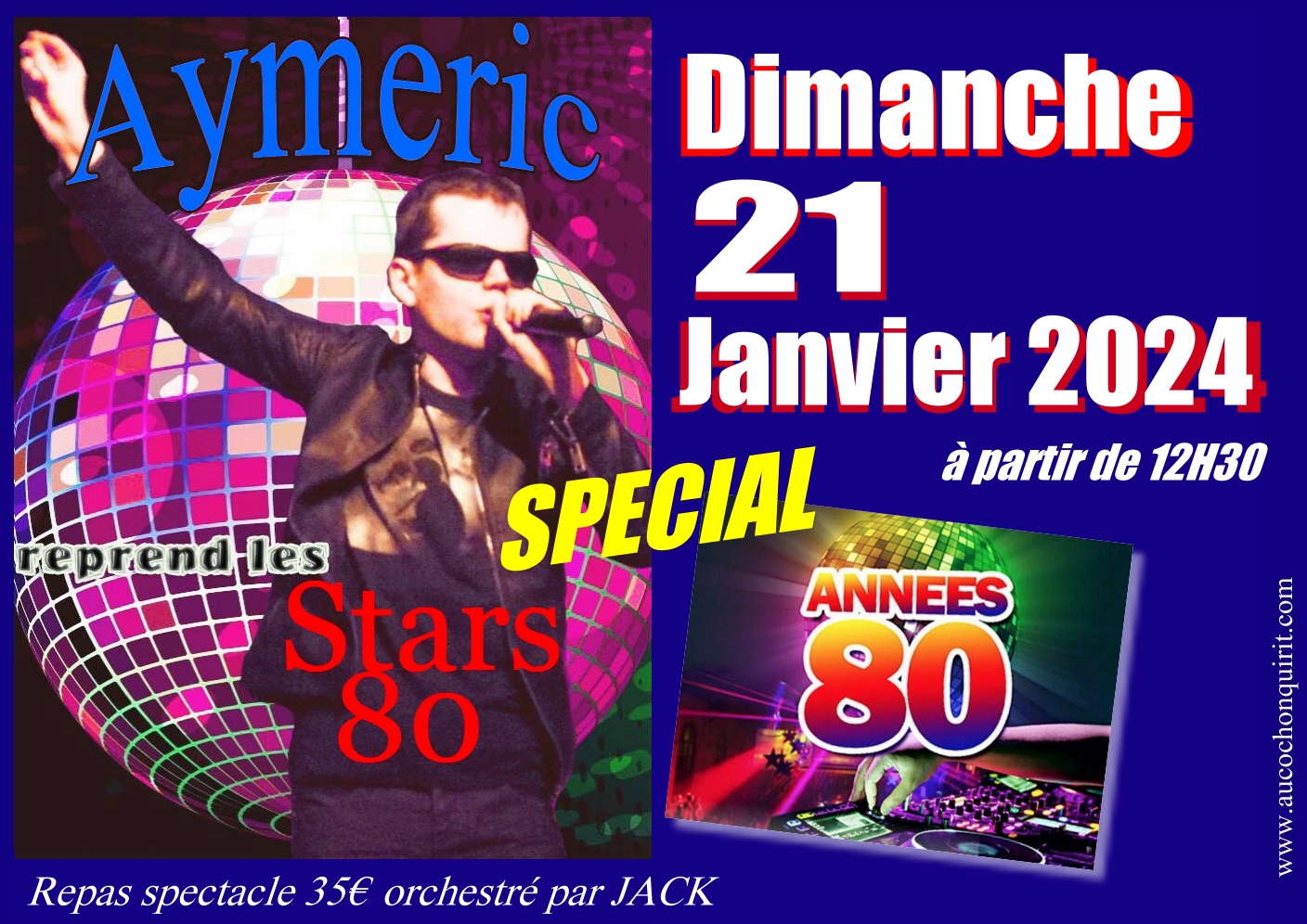 Spécial années 80′ dimanche 21 janvier 2024