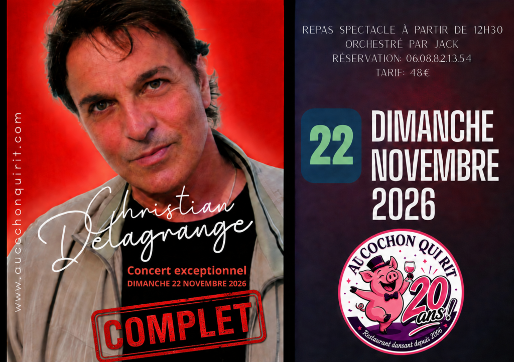 Dîner-spectacle Christian DELAGRANGE